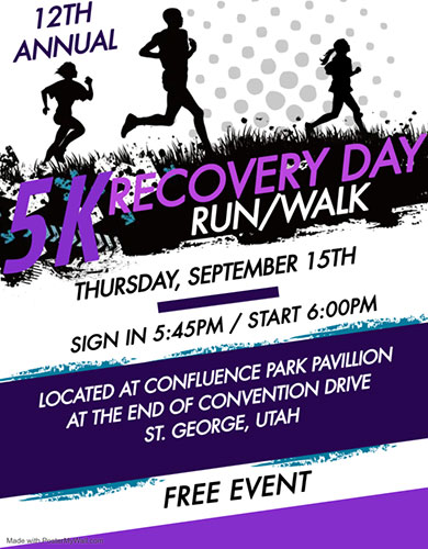 Recovery Day Run/Walk Flyer